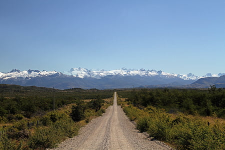 智利, 巴塔哥尼亚, 道路, 国家, 公园, 天空, 自然