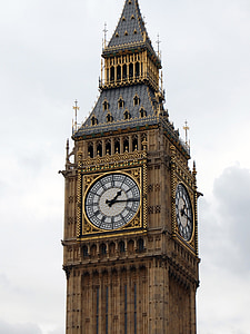 Torre del reloj, Londres, Inglaterra, Reino Unido, punto de referencia, históricamente, británico