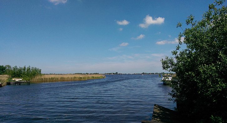 zomer, Lake, Oost-Friesland, kleine zee