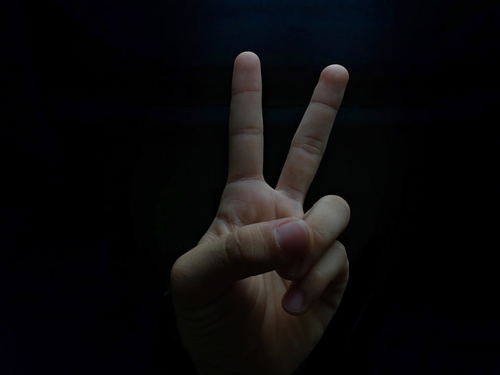 hænder, to fingre, pegefinger, den midterste finger, ringfingeren, lille finger, tommelfinger
