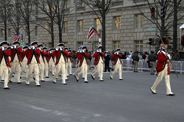 Marching band, militaire, band, Verenigde Staten, oude garde, Fife en drum, marcheren