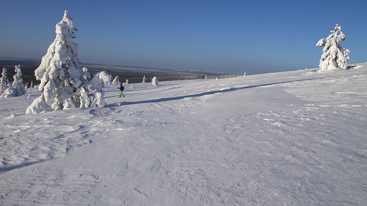 raquetes de neu de calçat de neu executar, Finlàndia, Lapònia, hivernal, estat d'ànim d'hivern, fred, Äkäslompolo