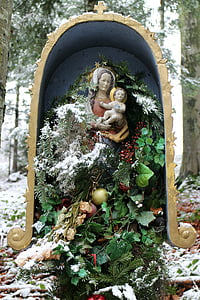 Glauben, Religion, Maria, JUNGFAU Maria, Jungfrau Maria, Christkind, Skulptur