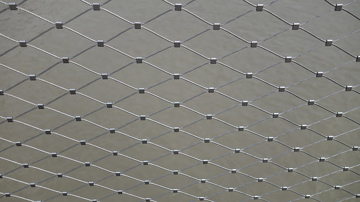 wire, railing, bridge railing, regularly, pattern, lines, geometry