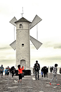 phare, Moulin, la mer Baltique, Świnoujście, staw moulins, tour, Pologne
