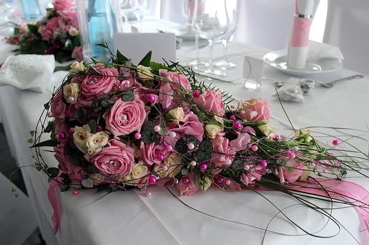 buket Pengantin, mawar, karangan bunga, pernikahan, Cinta, menikah, Perayaan