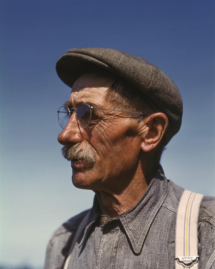 fermier, om, 1940s, patruzeci de ani, imigrant, Germană, Vintage