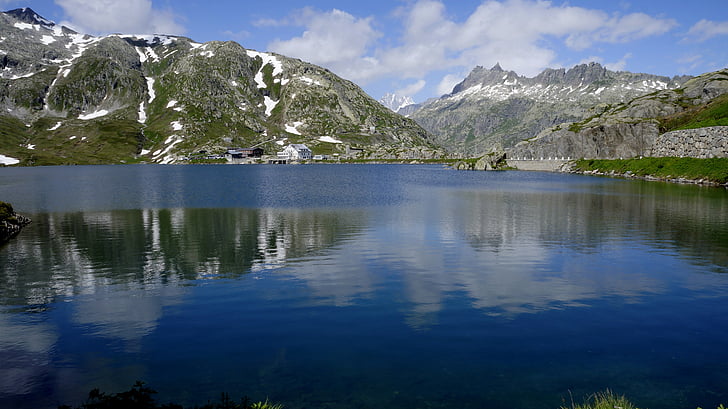 Danau, pegunungan, air, pemandangan, alam, pemandangan