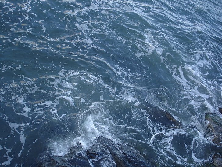 море, вода, скали, океан, водна вълна, природата, синьо