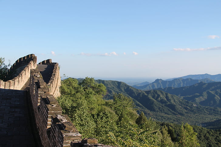 the great wall, the great wall at mutianyu, china, if you are the one, blue sky and white clouds, summer, mutianyu