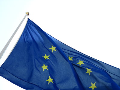 Europa, flagg, europeiske, blå, Star, EU