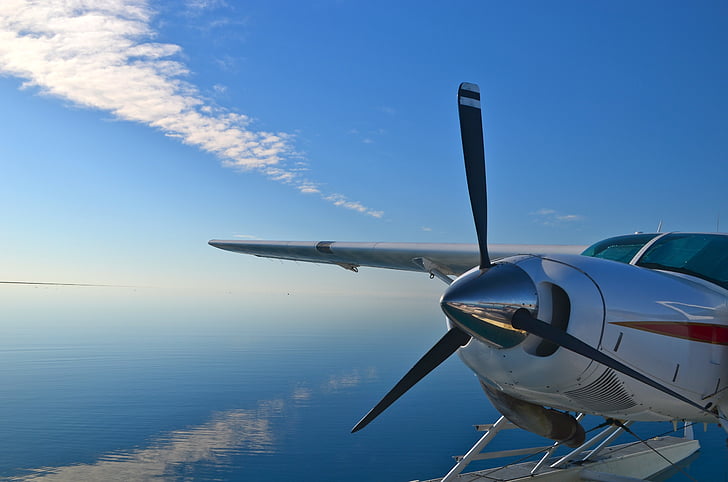 Wasserflugzeug, Great Barrier Riff, Ozean, Queensland, Reisen, Flugzeug, Float