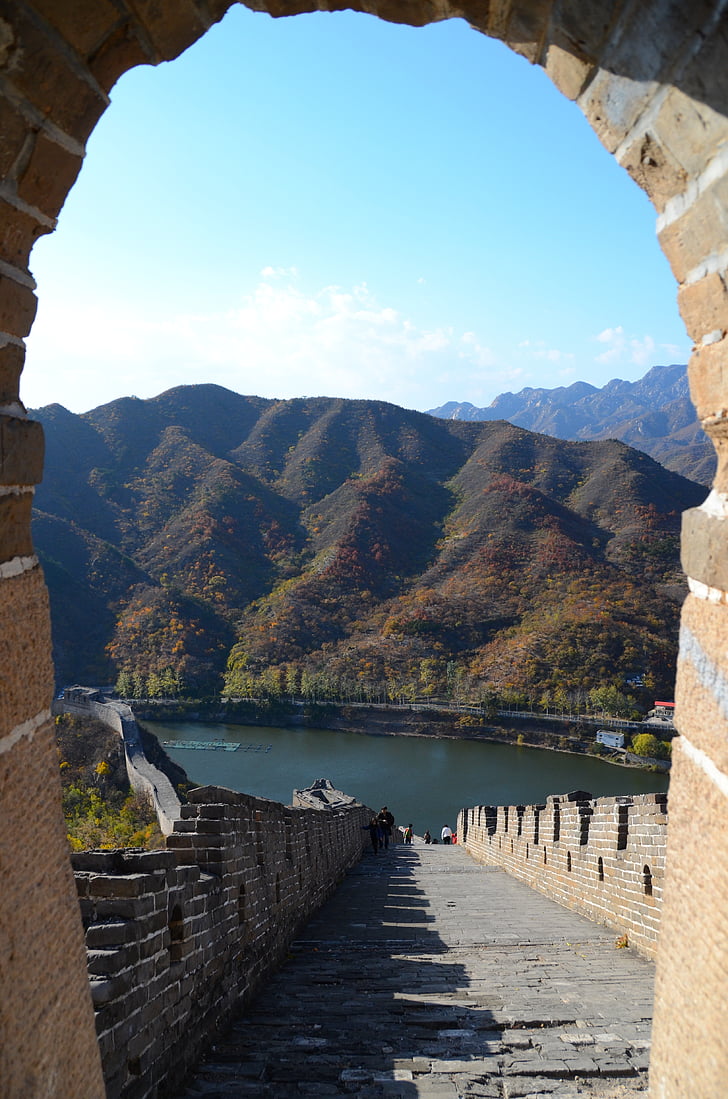 muntanya groga, Pequín, Xina, Gran Muralla, muntanya, arquitectura, renom