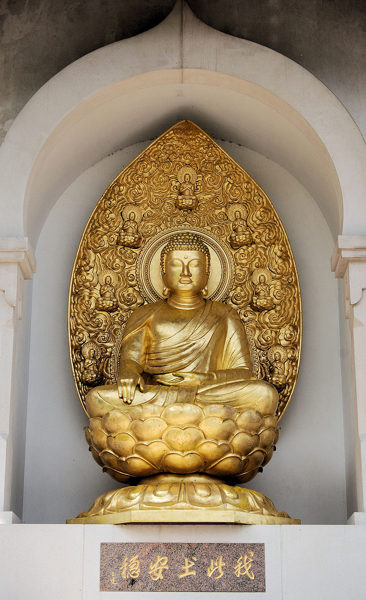 London fred pagoda, Buddha, religion, skulptur, Golden