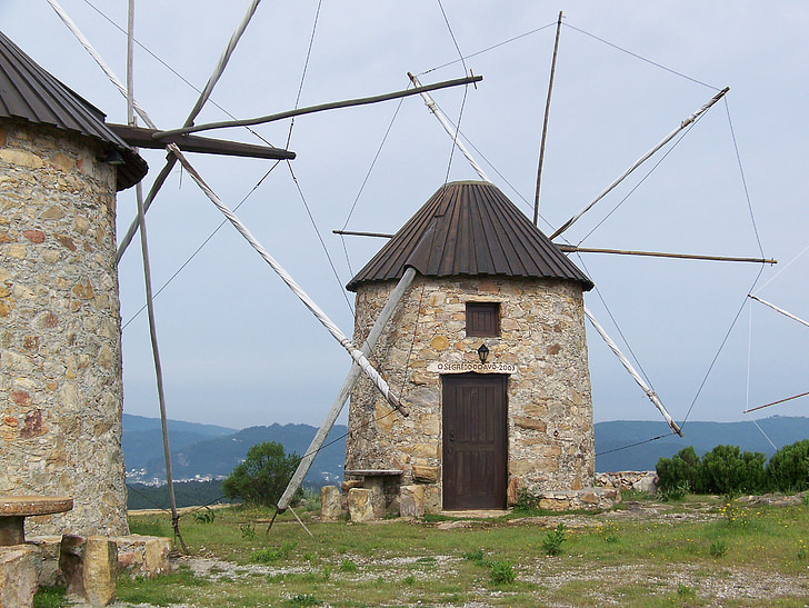 вятърна мелница, Португалия, Криле, енергия, стар