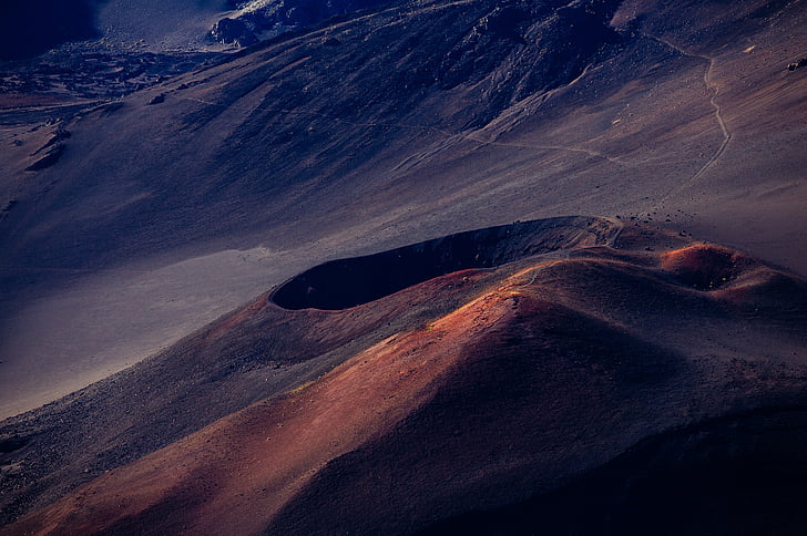 geologi, Haleakala, landskapet, fjell, natur, mønster, vulkansk sand