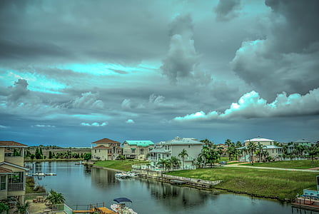 Florida, skyscape, Natur, Blau, Wetter, weiß, Landschaft