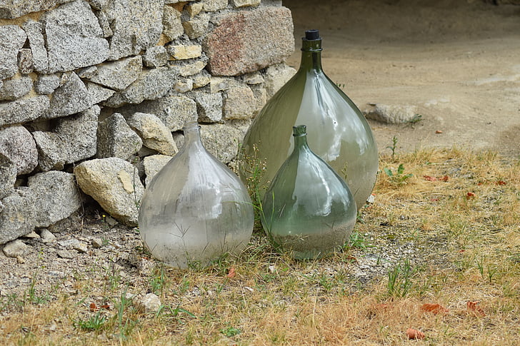 sticlă, vechi, Piatra, antic, istoric, borcan, apa