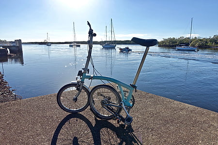 bicyklov, Brompton, Voľný čas, životný štýl, dobrodružstvo, Cestovanie, pobrežie
