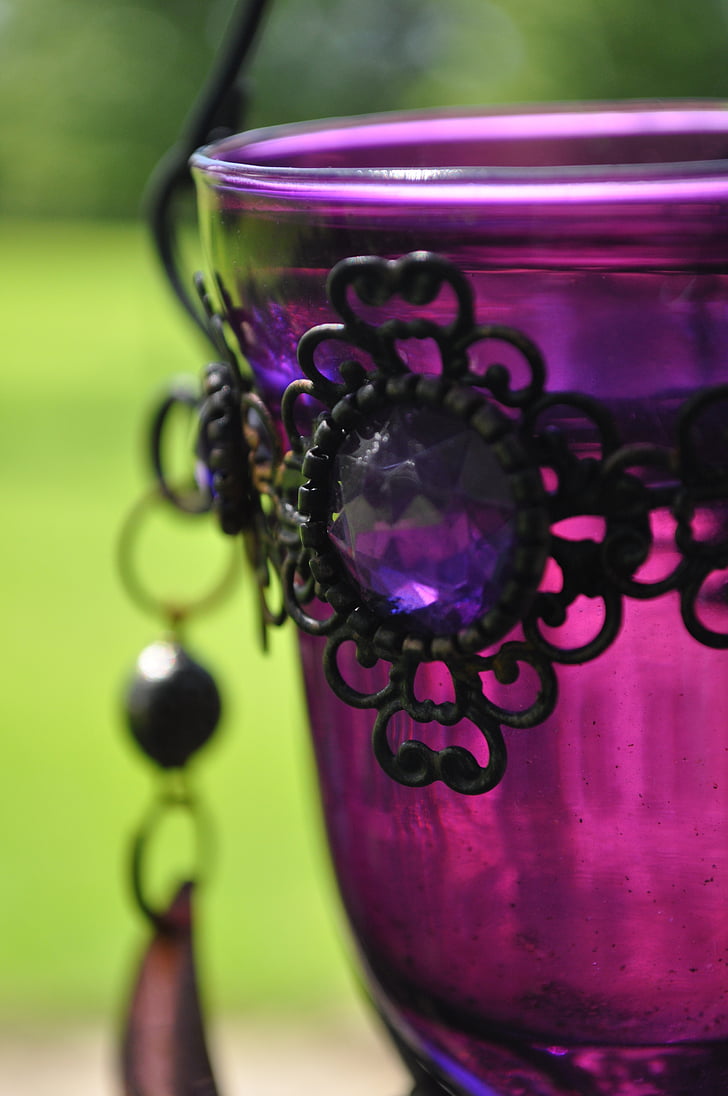 glass, decoration, vase, decorative, design, ornament, lilac