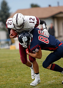 american football, tackle, game, play, high school, competition, helmet