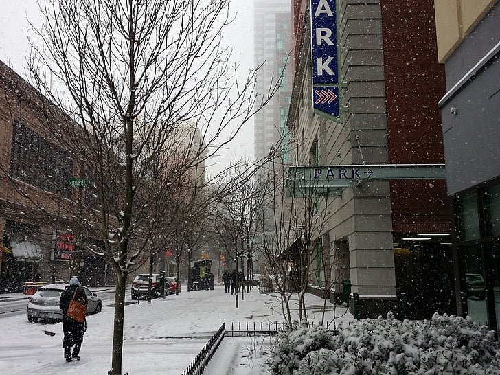 Filadelfia, nieve, ciudad, Centro de la ciudad, urbana, Pennsylvania