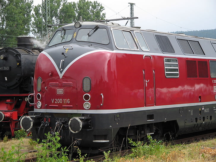lokomotywa, V200, kolejowe, ruch kolejowy, Loco, Historycznie, Pociąg
