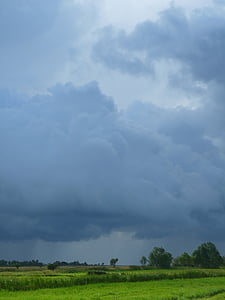 thunderstorm, august, clouds, sky, storm, summer, landscape