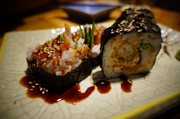 sushi, Jepang, masakan Jepang, gourmet, Restoran, belut