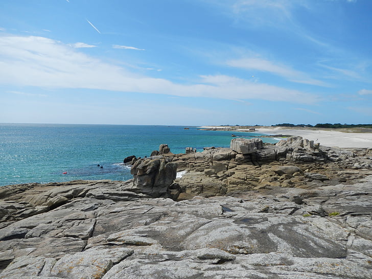 Brittany, roccia, Costa, mare
