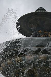 fontene, Paris, Concord, vann, kunst, statuen