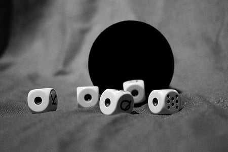 dice, game, aces, goblet, dice game, random, black