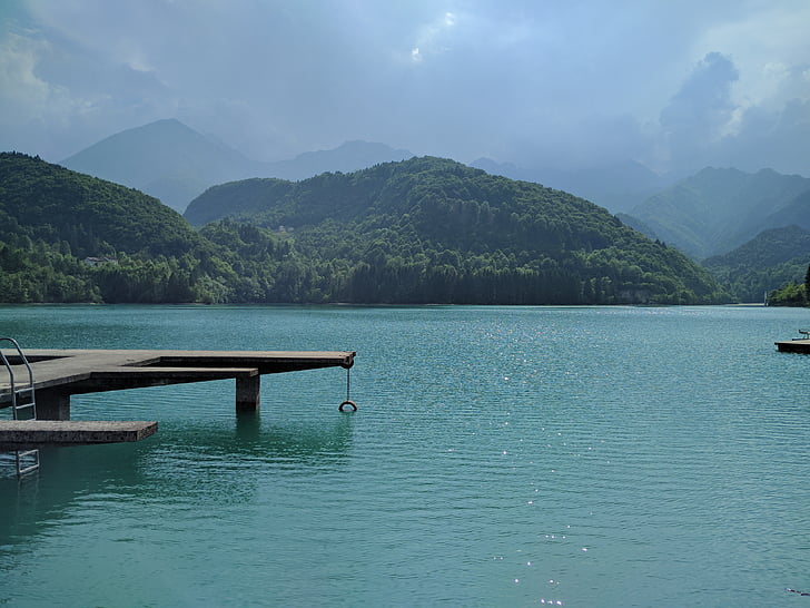 italy, lake, mountains