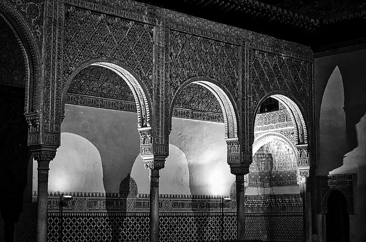 Alhambra, Arches, Palace, minta, dekoráció, spanyol, Arabesque