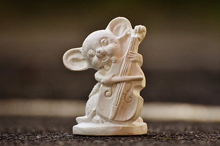 mouse, gypsum, blank, unpainted, music, instrument, funny