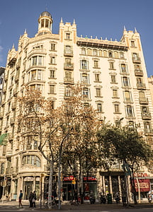 Barcelona, Spanien, arkitektur, Europa, resor, turism, byggnad