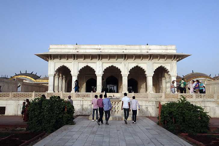 Diwan-i-khas, salle d’audience privée, fort d’Agra, site de l’UNESCO, Moghols, architecture, marbre