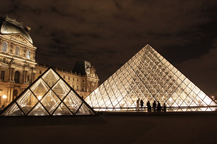 Paris, Frankrike, louvre, reisemål, arkitektur, historie, reise