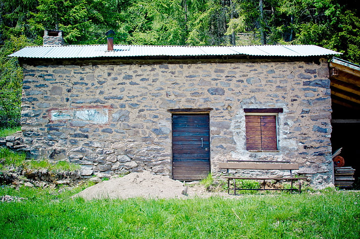 échelle, Hut, schupf, refuge alpin, maison en pierre, cabane de Pierre, ALM