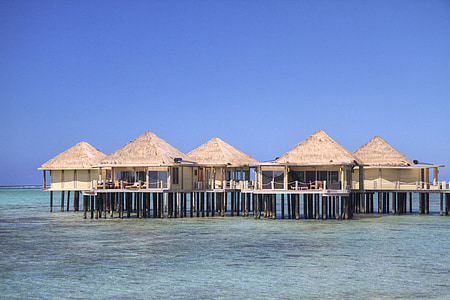 Bağımsız Samoa Devleti, plaj kulübe, okyanus, tropik, gökyüzü, Deniz, Resort