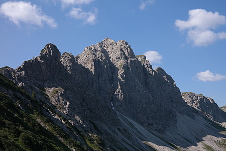 vrhu bazenov, gorskih, križ na vrhu, križ, Allgäuske Alpe, rock - predmet, gorovje