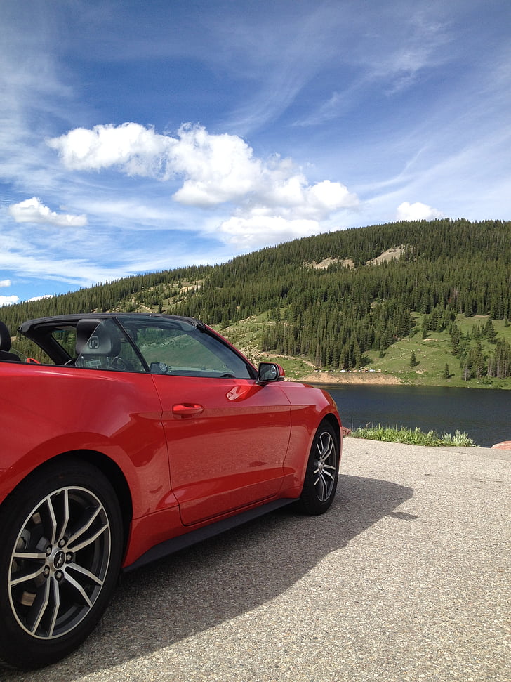 coche, convertible, montaña, Colorado, viaje por carretera, Automático, automóvil