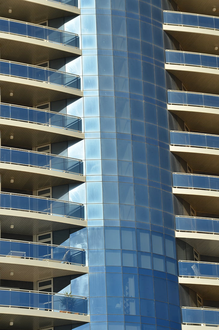 Spania, calp, Apartament, arhitectura, balcon, plat, simetrie