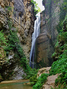 fall of the druise, drôme, france, gorges, omblèze, water, nature