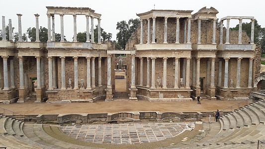 pastatas, senovės, prie amfiteatro, paminklas, senovėje, paminklams, seno pastato