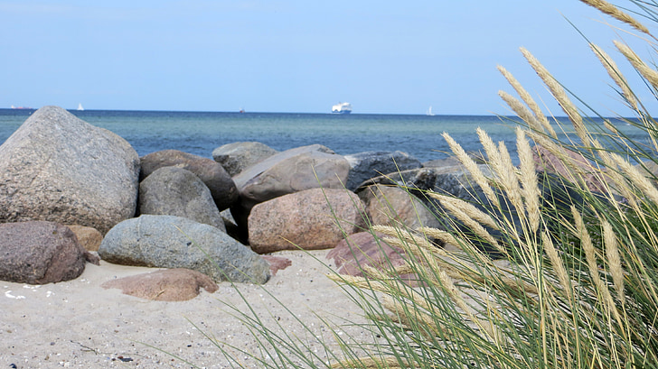 крайбрежие, плаж, Балтийско море, море, вода, Северна Германия, пясък