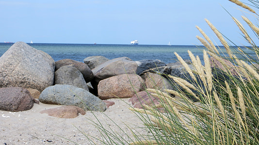побережье, пляж, Балтийское море, мне?, воды, Северная Германия, песок