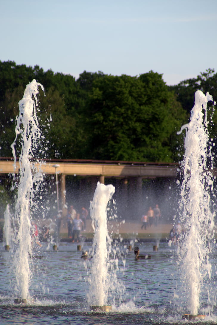 фонтан, поток от вода, вода, релаксация на вода, басейн, плувен басейн, топлина