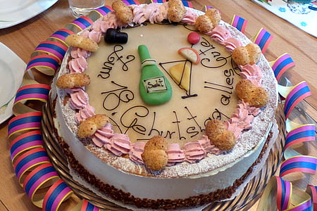 Rođendanska torta, torta, slast, konditorskih proizvoda, uređena, slatki, ukusna