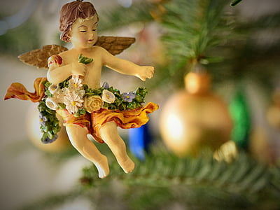 Malaikat, weihnachtsbaumschmuck, gambar, hiasan Natal, Natal, dekorasi pohon, Deco